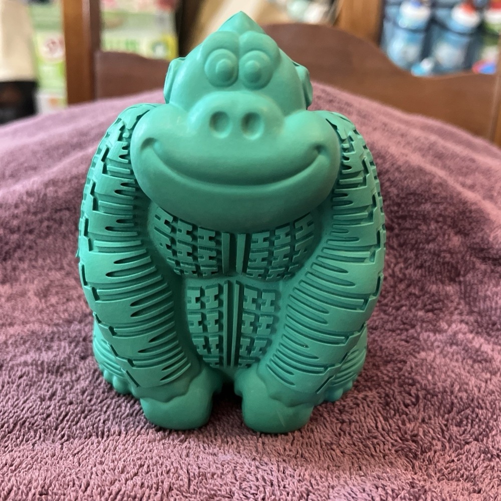 Arm & Hammer Super Treadz Gorilla‎ Dental Chew Dental Teal Dog Toy Rubber